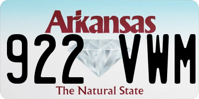 AR license plate 922VWM