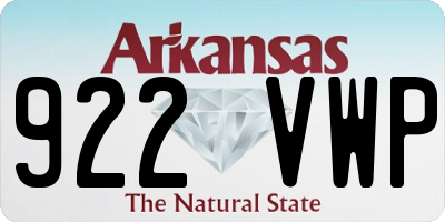 AR license plate 922VWP
