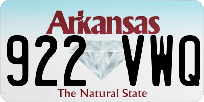AR license plate 922VWQ