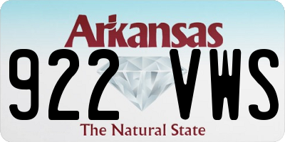 AR license plate 922VWS