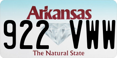 AR license plate 922VWW