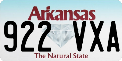 AR license plate 922VXA