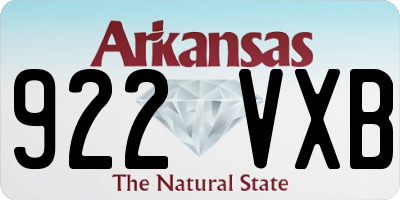AR license plate 922VXB