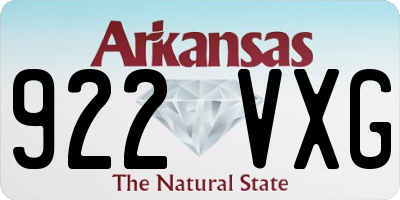 AR license plate 922VXG