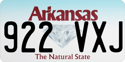 AR license plate 922VXJ