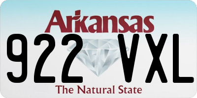 AR license plate 922VXL