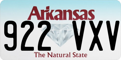 AR license plate 922VXV