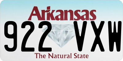 AR license plate 922VXW