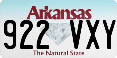 AR license plate 922VXY