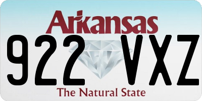 AR license plate 922VXZ