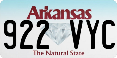 AR license plate 922VYC
