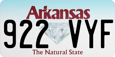 AR license plate 922VYF