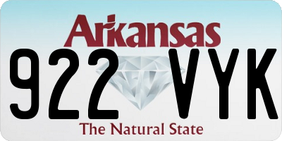 AR license plate 922VYK