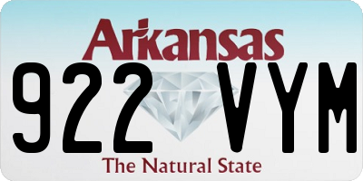 AR license plate 922VYM