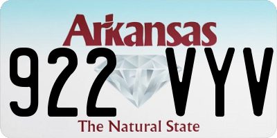 AR license plate 922VYV