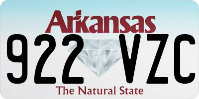 AR license plate 922VZC
