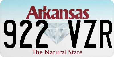 AR license plate 922VZR