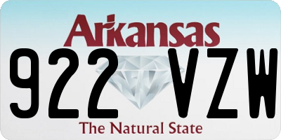 AR license plate 922VZW