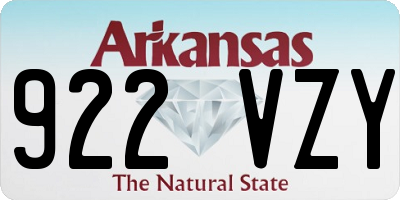AR license plate 922VZY
