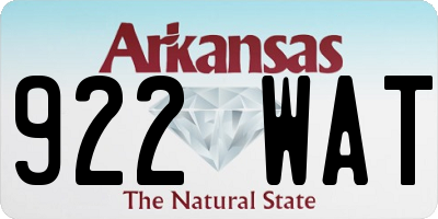 AR license plate 922WAT