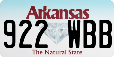 AR license plate 922WBB