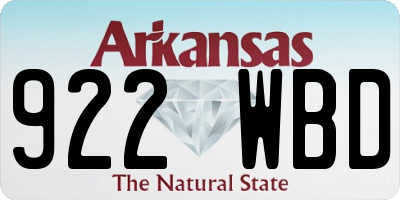 AR license plate 922WBD