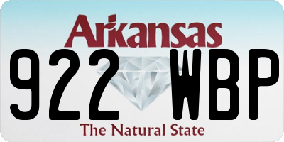 AR license plate 922WBP