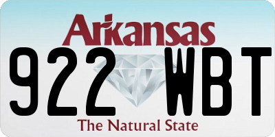 AR license plate 922WBT