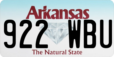 AR license plate 922WBU