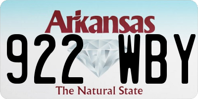 AR license plate 922WBY
