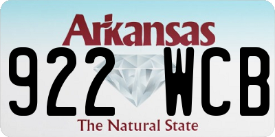 AR license plate 922WCB