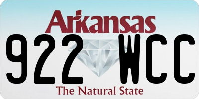 AR license plate 922WCC