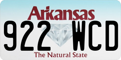 AR license plate 922WCD