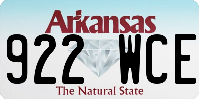 AR license plate 922WCE