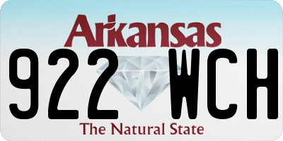 AR license plate 922WCH