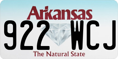 AR license plate 922WCJ