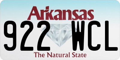 AR license plate 922WCL