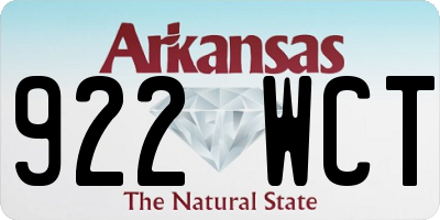 AR license plate 922WCT