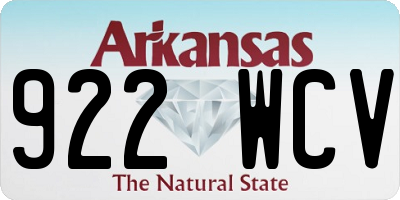 AR license plate 922WCV