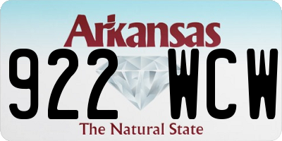 AR license plate 922WCW