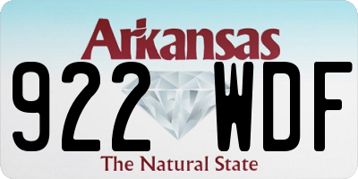 AR license plate 922WDF