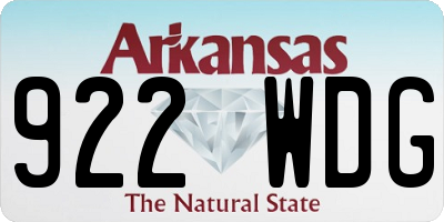 AR license plate 922WDG