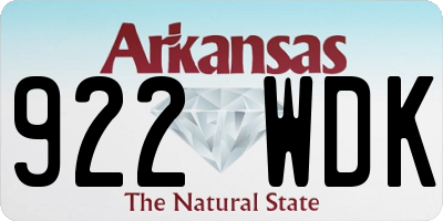 AR license plate 922WDK