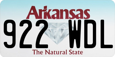 AR license plate 922WDL