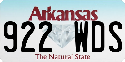 AR license plate 922WDS