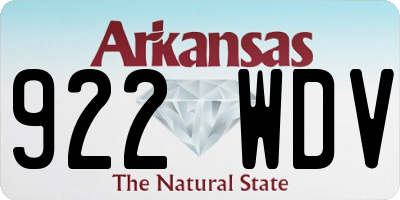 AR license plate 922WDV