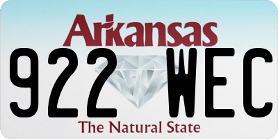 AR license plate 922WEC