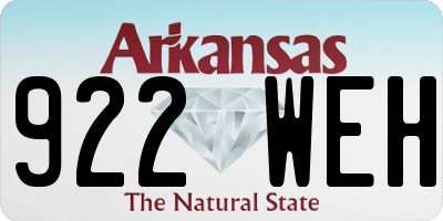 AR license plate 922WEH