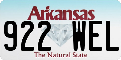 AR license plate 922WEL