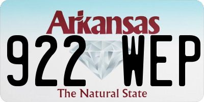 AR license plate 922WEP